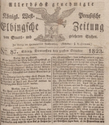 Elbingsche Zeitung, No. 87 Donnerstag, 30 Oktober 1823