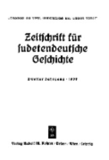 Zeitschrift für sudetendeutsche Geschichte, Jg. 2. 1938, Bd. 2.