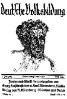 Deutsche Volksbildung, Jg. 1. April 1926, H. [4].