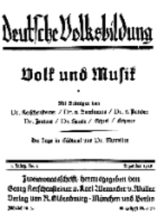Deutsche Volksbildung, Jg. 4. Dezember 1928, H. 2.