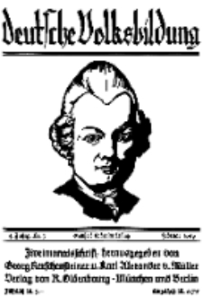 Deutsche Volksbildung, Jg. 4. Februar 1929, H. 3.