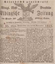 Elbingsche Zeitung, No. 93 Donnerstag, 20 November 1823