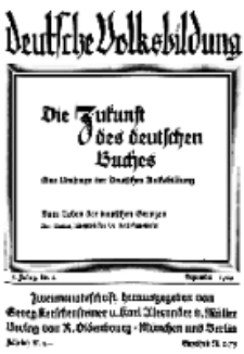 Deutsche Volksbildung, Jg. 5. Dezember 1929, H. 2.