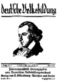 Deutsche Volksbildung, Jg. 5. Mai 1930, H. 5.