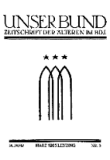 Unser Bund: Älterenblatt des Bundes deutscher Jugendvereine, Jg. 14. März 1925, Nr 3.