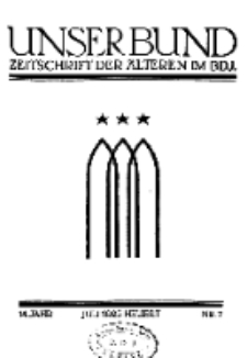 Unser Bund: Älterenblatt des Bundes deutscher Jugendvereine, Jg. 14. Juli 1925, Nr 7.