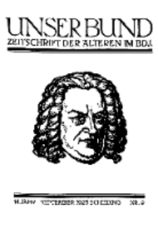 Unser Bund: Älterenblatt des Bundes deutscher Jugendvereine, Jg. 14. September 1925, Nr 9.