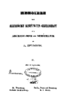 Mémoires de la Société D' Archéologie et de Numismatique de St. Pétersbourg, 1848, II.