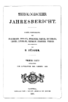 Theologischer Jahresbericht, 1884