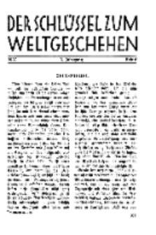 Der Schlüssel zum Weltgeschehen : Monatsschrift für reine und angewandte Welteiskunde, Jg.3. 1927, H. 6.