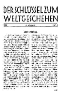 Der Schlüssel zum Weltgeschehen : Monatsschrift für reine und angewandte Welteiskunde, Jg.3. 1927, H. 8.