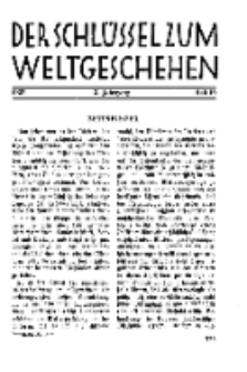 Der Schlüssel zum Weltgeschehen : Monatsschrift für reine und angewandte Welteiskunde, Jg.3. 1927, H. 10.