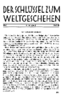 Der Schlüssel zum Weltgeschehen : Monatsschrift für reine und angewandte Welteiskunde, Jg.3. 1927, H. 12.