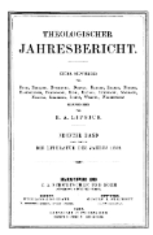 Theologischer Jahresbericht, 1889