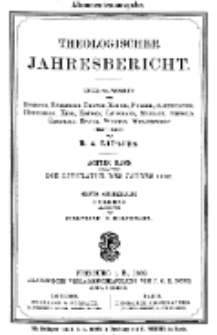 Theologischer Jahresbericht, 1888