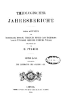 Theologischer Jahresbericht, 1881