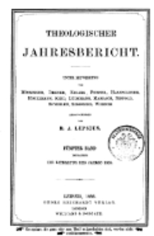 Theologischer Jahresbericht, 1885