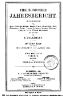 Theologischer Jahresbericht, 1892