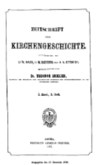 Zeitschrift für Kirchengeschichte, 1877, Bd. 1, H. 3.