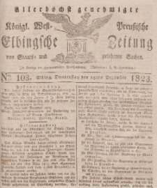 Elbingsche Zeitung, No. 103 Donnerstag, 25 Dezember 1823
