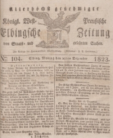 Elbingsche Zeitung, No. 104 Montag, 29 Dezember 1823