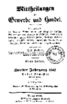 Mitteilungen für Gewerbe und Handel, Januar, 1842