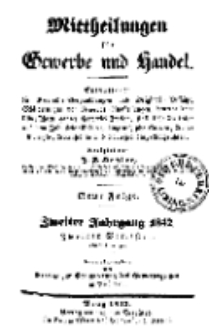 Mitteilungen für Gewerbe und Handel, Juli, 1842
