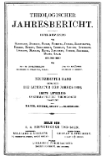 Theologischer Jahresbericht, 1899, Abteilung 3.