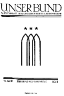 Unser Bund: Älterenblatt des Bundes deutscher Jugendvereine, Jg. 16. Februar 1927, Nr 2.