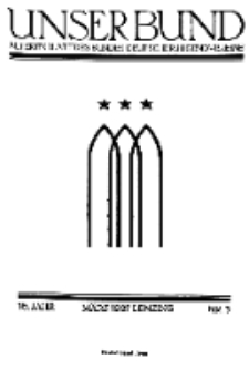 Unser Bund: Älterenblatt des Bundes deutscher Jugendvereine, Jg. 16. März 1927, Nr 3.