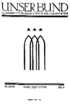 Unser Bund: Älterenblatt des Bundes deutscher Jugendvereine, Jg. 16. April 1927, Nr 4.