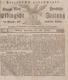 Elbingsche Zeitung, No. 7 Donnerstag, 22 Januar 1829