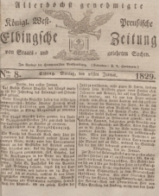 Elbingsche Zeitung, No. 8 Montag, 26 Januar 1829