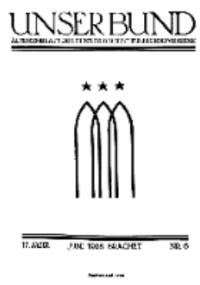 Unser Bund: Älterenblatt des Bundes deutscher Jugendvereine, Jg. 17. Juni 1928, Nr 6.