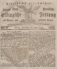 Elbingsche Zeitung, No. 9 Donnerstag, 29 Januar 1829