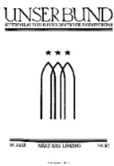 Unser Bund: Älterenblatt des Bundes deutscher Jugendvereine, Jg. 18. März 1929, Nr 3.