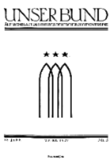 Unser Bund: Älterenblatt des Bundes deutscher Jugendvereine, Jg. 18. Mai 1929, Nr 5.