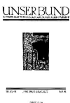 Unser Bund: Älterenblatt des Bundes deutscher Jugendvereine, Jg. 18. Juni 1929, Nr 6.