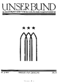 Unser Bund: Älterenblatt des Bundes deutscher Jugendvereine, Jg. 18. August 1929, Nr 8.