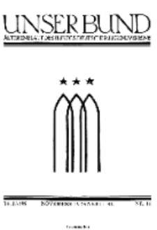 Unser Bund: Älterenblatt des Bundes deutscher Jugendvereine, Jg. 18. November 1929, Nr 11.
