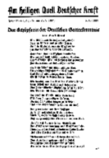 Am Heiligen Quell Deutscher Kraft, 5. Oktober 1937, Folge 13.