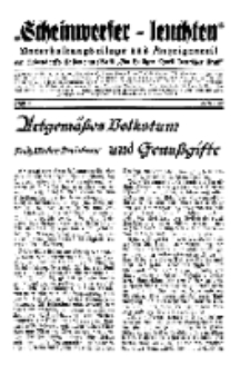 "Scheinwerfer-Leuchten"...Am Heiligen Quell Deutscher Kraft, 5. Februar 1939, Folge 21.