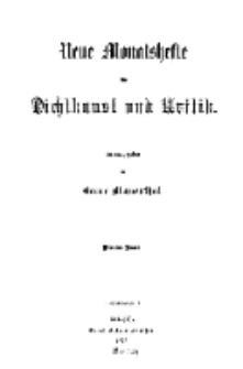 Neue Monatshefte für Dichtkunst und Kritik, 1876, Bd. 4, H. 1.