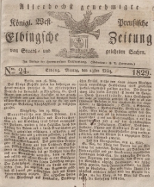Elbingsche Zeitung, No. 24 Montag, 23 März 1829