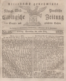 Elbingsche Zeitung, No. 25 Donnerstag, 26 März 1829