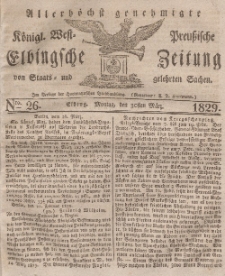 Elbingsche Zeitung, No. 26 Montag, 30 März 1829