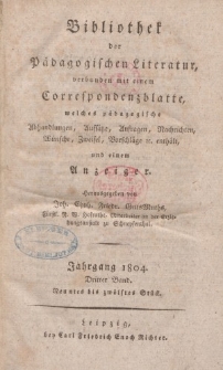 Bibliothek der pädagogischen Literatur, 1804, Bd. 3.