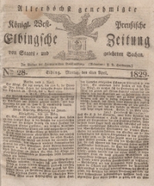 Elbingsche Zeitung, No. 28 Montag, 6 April 1829