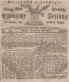 Elbingsche Zeitung, No. 32 Montag, 20 April 1829