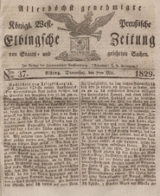 Elbingsche Zeitung, No. 37 Donnerstag, 7 Mai 1829
